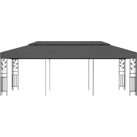 vidaXL Cenador gris antracita 3x6 m (1/2)