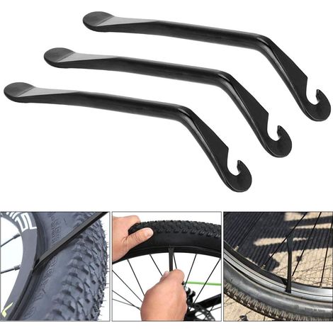 3 Stück Fahrrad-Reifenheber aus gehärtetem Karbonstahl, zur Reparatur von Fahrradschläuchen (1/5)