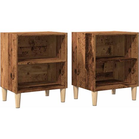 Maison Exclusive - Mesitas de noche 2 uds madera de ingeniería en (1/5)