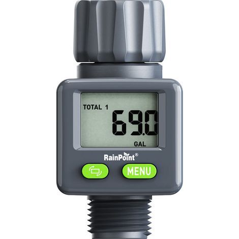 Compteur d'eau avec affichage LED – Minuterie d'arrosage 4 modes – Capteur Hall intégré – Étanchéité IPX6 pour usage extérieur