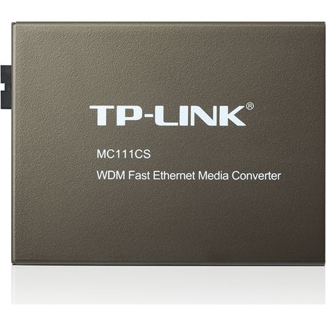 Convertidor fibra tp-link mc111cs rj45 eth a fibra monomodo sc 100mb fullduplex hasta 20km