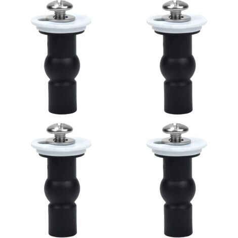 Accessoires de siège de toilette, paquet de 4 vis de charnière de siège de toilette fixations de siège de toilette vis à écrou supérieur en caoutchouc d'expansion (1/5)