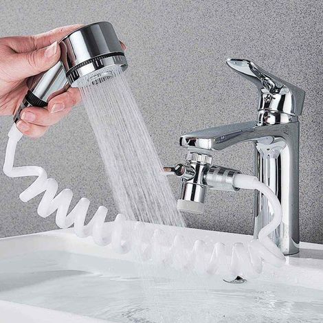 Doccia a mano doccetta portatile per lavandino + tubo e deviatore Art. 59417