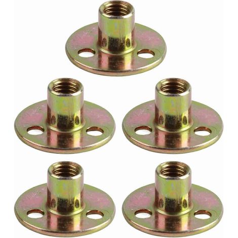 Stück T-Nut-Flansch, 3-Loch, verzinktes Eisen, Möbelbefestigung, T-Stück, Rundsockelmutter M10