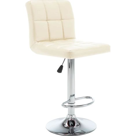 Maison Exclusive - Barhocker 2 Stk. Creme Kunstleder (1/5)