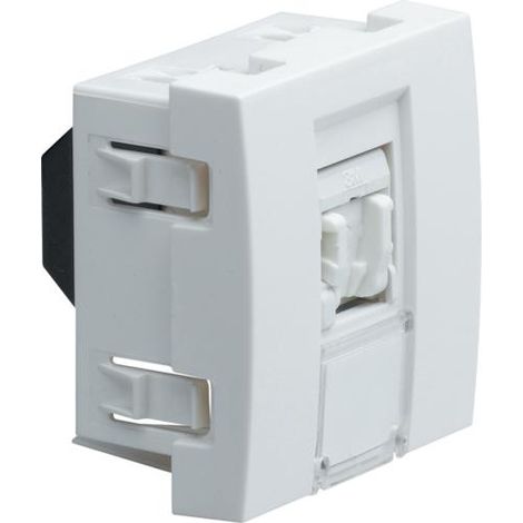Hager WS225 Systo, presa RJ45 di categoria 6 STP per Grado 3 - 1 modulo, bianco