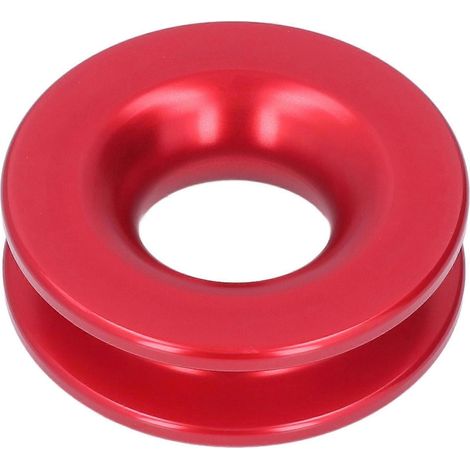 Poulie de récupération pour treuil, en alliage d'aluminium, pour ATV UTV camion bateau shackles rouges, anneau de traction robuste. (1/4)