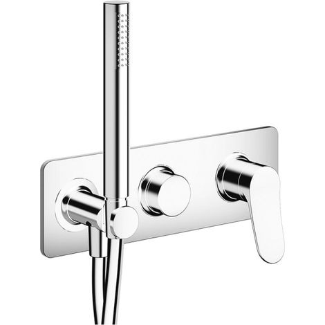 Façade mitigeur externe douche murale 2 sorties Chromé - CRISTINA ONDYNA BT60251