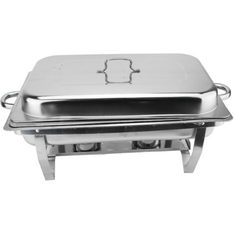 Buffet en acier inoxydable, avec couvercle et support de fixation pour restaurant et maison (1/5)