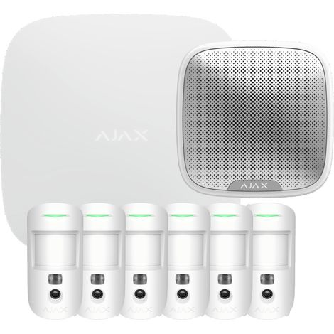 Ajax Kit Allarme Motioncam Sirena 8 Pezzi Kit8xw