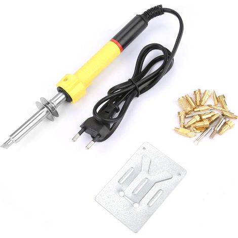 Kit d'outils pour gravure électrique sur bois avec pointes de stylo pyrogravure, prise UE 220V (jaune) (1/5)