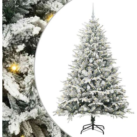 Árbol de Navidad Artificial Pre-iluminado con Juego de Bolas vidaXL