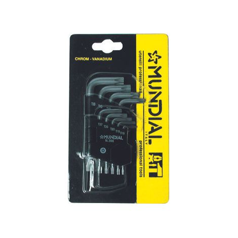 serie chiavi maschio torx mundial 9 pezzi (tx 10÷15)