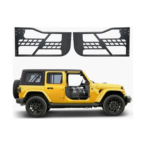 Puertas Tubulares, 2 Puertas, Estilo Caza, con Bisagras Resistentes y Pestillo OE, con Almohadillas de Goma y Tubo Acero Reforzado, Aptas para Jeep Wrangler JK 2007-2018, 910 x 473 x 92 mm (1/5)