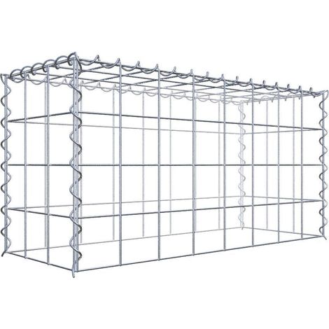 Gabiondeco - Gabion - Element de prolongation en hauteur 80 cm x 40 cm x 30 cm (L x H x P). maille 10 x 10 cm. Spirale. Attention : il manque une grille - Made in Ger... (1/5)