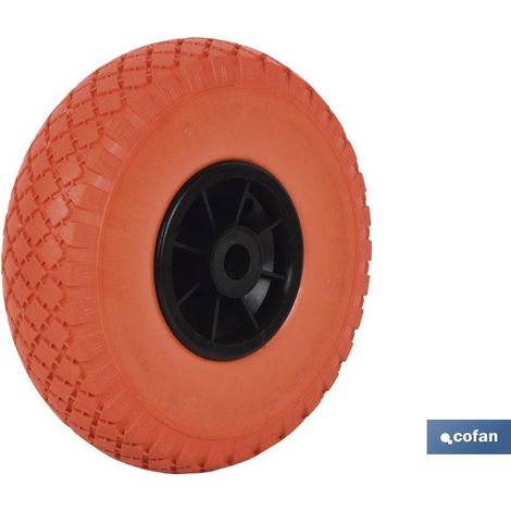 Cofan – Roue increvable pour brouette de chantier – Roulement à aiguilles – Jante ABS résistante – Charge max 70 kg – Ø260 mm (1/5)