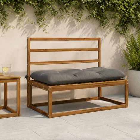 vidaXL Cojín de banco VIANEN 100% Poliéster Gris 100 x 60 x 12 cm (1/5)