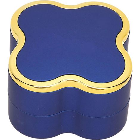 Coffret cadeau lumineux LED pour bijoux avec pendentif, présentoir pour colliers, idéal pour une demande en mariage, des fiançailles ou un mariage. Bleu marine. (1/5)