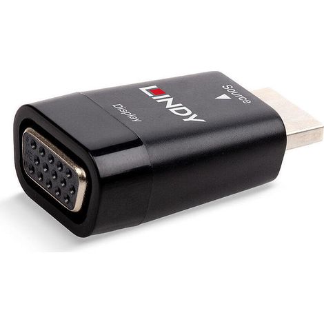 Lindy 38194 cambiador de género para cable HDMI Type A (Standard) VGA Negro (1/3)