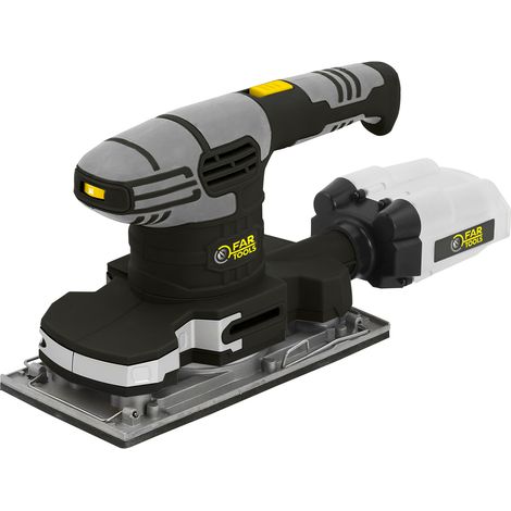 Fartools – Ponceuse vibrante 330W 114x228mm – Oscillation variable 0-12000 tr/min – Cartouche filtrante pour poussières – Pour bois et métal (1/4)