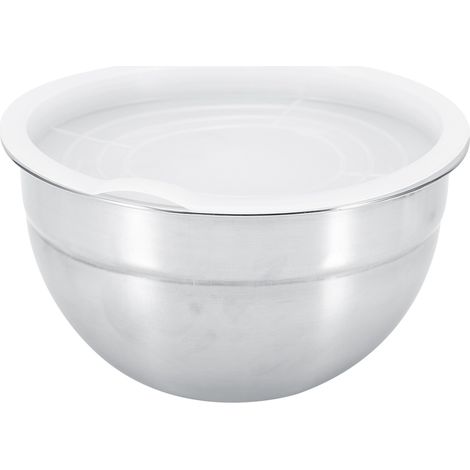 Saladier Inox - Bol Mélangeur Acier Inoxydable Avec Couvercle - Pour Cuisine Pâtisserie Saladier - 22 Cm
