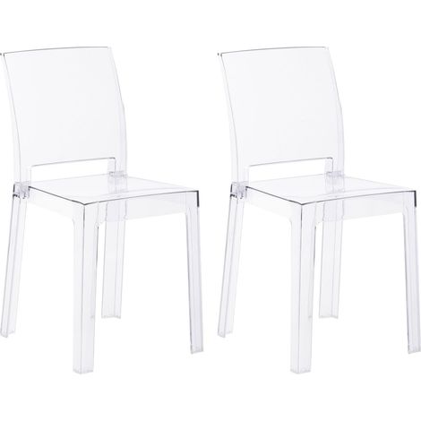 Esszimmerstuhl 2er Set WESTBRIDGE Transparent (1/5)