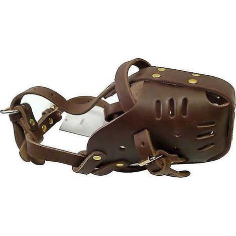 Muselière pour chien, muselière panier respirante pour chiens de petite, moyenne et grande taille - Marron (1/3)