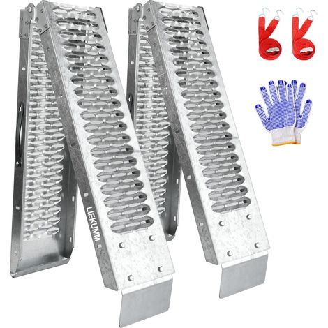 Rampe de Chargement, 170cm Rampe Moto, Capacité 454 kg Rampe de Chargement Pliable, Rampe pour Moto, Scooter, remorque, Van, 2 pièce (1/5)