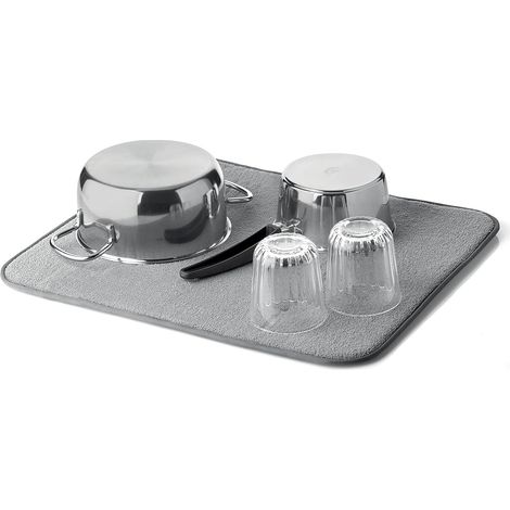 GUZZINI TAPPETINO UNIVERSALE SCOLATUTTO 'DRY&FOLD' 'ORGANIZATION' GRIGIO, ACCESSORI CUCINA