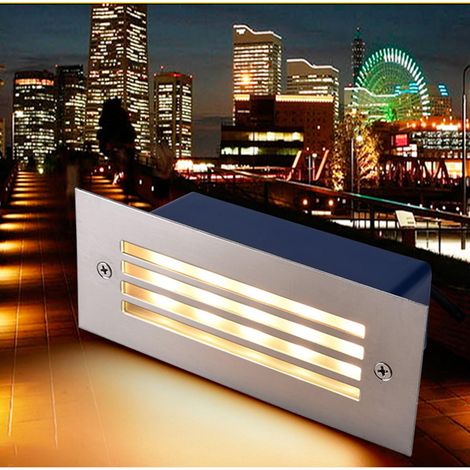 Lampe D'extérieur Pour Escalier - Lampe De Jardin Rectangulaire À LED 220 V, Projecteurs Encastrés D'extérieur Étanches IP65, Lampes D'angle Pour Escalier, Pour Patio, Lampe De Jardin Enterrée (1/5)