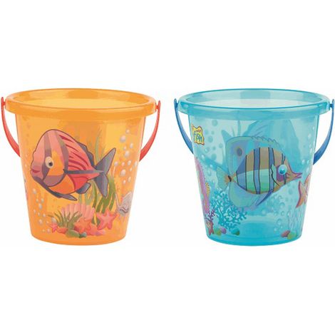 Doorzichtig Emmertje met Vissenprint 17 cm/3.4L