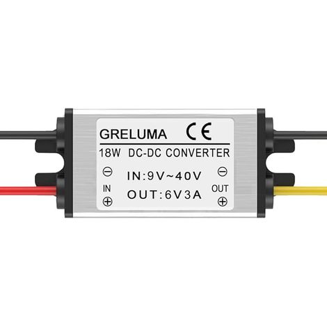 1 pièce DC 12V 24V à 6V 3A convertisseur de Tension abaisseur (entrées 9-40V),réducteur de Tension de régulateur de Puissance 18W pour système Solaire de Bateau de Camion de Voiture (1/5)