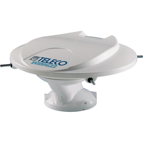 Antenna TV Omnidirezionale Wing22 con Amplificatore AT412 5G, Cavo Coassiale da 5m - Teleco