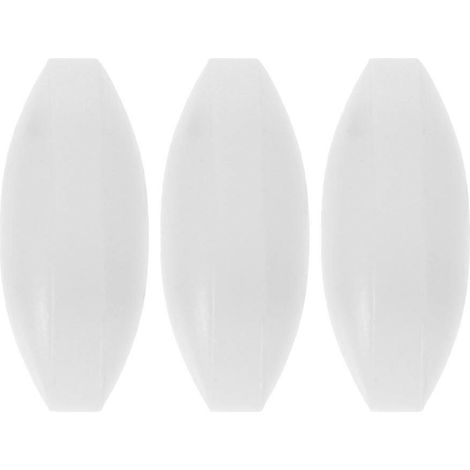 Lot de 3 barres magnétiques en PTFE pour agitateurs magnétiques-5x1.7cm-White