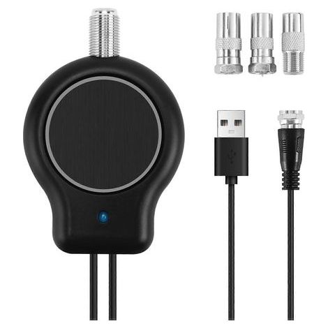 Antenne TV numérique HDTV (HD FM DVB) à installation rapide. pour intérieur ou extérieur. alimentée par USB (1/5)