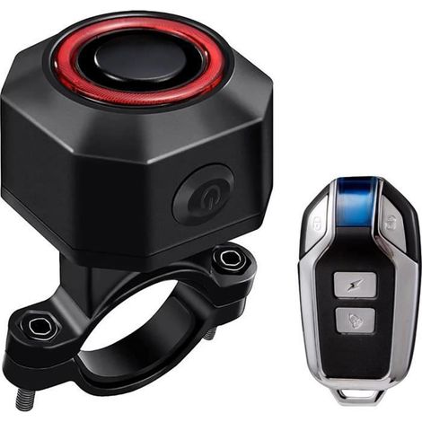 Alarme De Velo Antivol, Alarme de vélo à détection de Vibrations avec télécommande, Alarme Moto sans Fil avec capteur de Mouvement a (1/4)