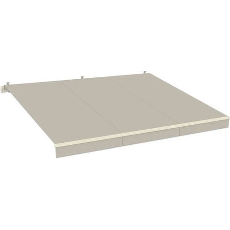 [GEBRAUCHT] B-Ware Markise Sonnenschutz Gelenkarmmarkise Lotus Stoff Beige Gestell Perlweiß (1/2)