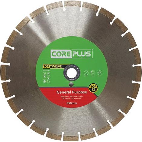 CorePlus CORDBTT12350 Top Twelve General Purpose Diamond Blade 350mm CORDBTT12350