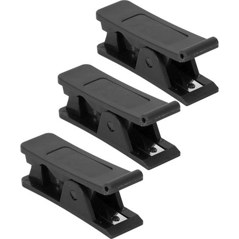 Coupe-tube pour tuyaux souples 3 pièces, capacité 3 à 19 mm, pince coupe-tuyau PTFE en nylon PVC PU, noir (1/5)