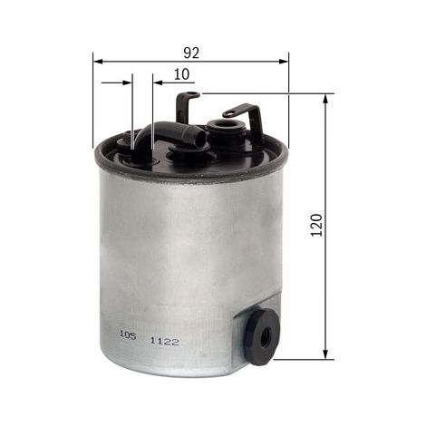 Filtre conduite de carburant - F026402044 - BOSCH (1/5)