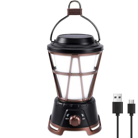 Led Camping Lantern, Powerful 1000lm Rechargeable Camping Light, Flashlight for Outdoor Lighting, Adjustable Brightness 2 Modes, Waterproof Camping Lamp (1/5)
