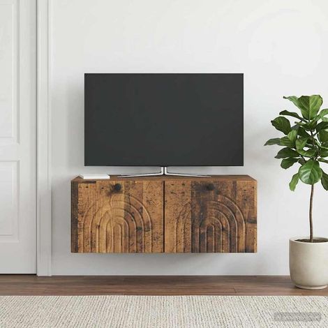 Wandmontierter TV-Schrank Altholz 78,5 x 41 x 30 cm (1/5)