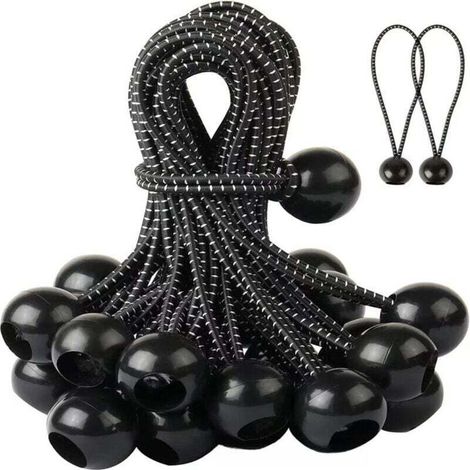 Tendeur Bache,Tendeur Elastique,40 Pièces Tendeurs en Caoutchouc avec Boule,Corde Elastique pour Bache,Tentes,Bâches,Camping (1/4)