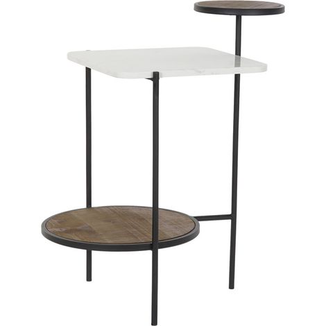 Metall -Hilfstisch Marmor Marmor 56.5x38x66 Metallmarble Material Multicolor Color Family Hilfstische Details Details (1/4)