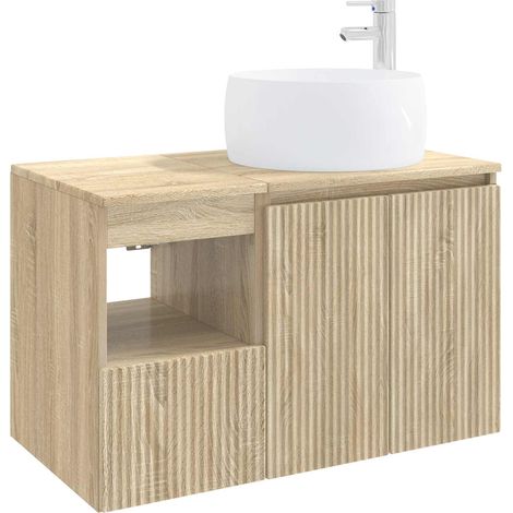 Bathroom Furniture Set 2 pcs Sonoma Oak Engineered Wood vidaXL (1/5)