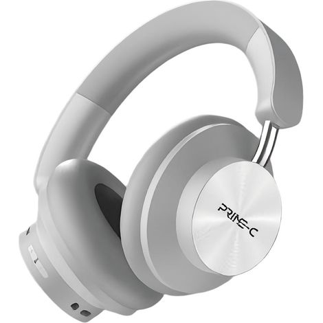 Fones de ouvido Bluetooth com cancelamento de ruído/som de alta fidelidade - cinza.