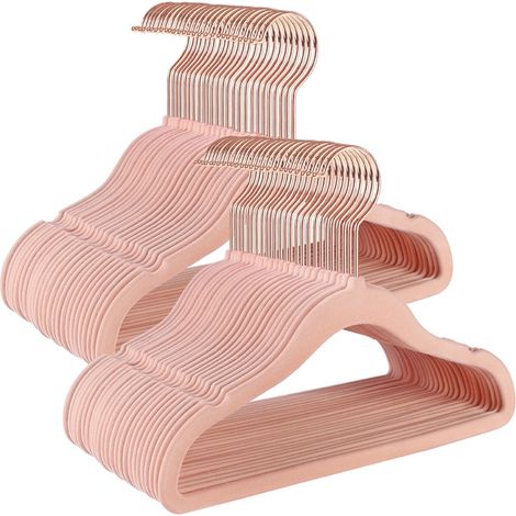 Grucce per bambini set da 50 in velluto con ganci antiscivolo color oro rosa modello per bambini per gonne vestiti pantaloni t-shirt rosa 120005096