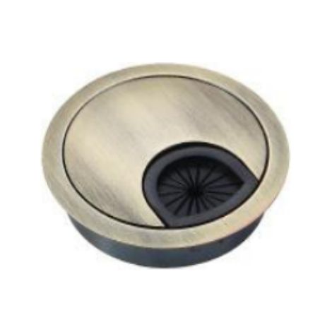 Passe Câbles Bureau Rond Encastrable, Passe Fil 60mm Métal Brossé Design Rangements de Câbles pour Table de Bureau 1Pcs