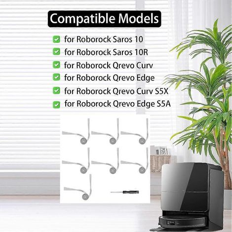 Seitenbürste für Roborock Saros 10R, Qrevo Curv, Qrevo Edge, Qrevo Curv S5X, Qrevo Edge S5A, Saros 10 Saugroboter (1/4)