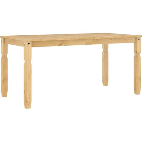 Table de salle à manger design rustique 160 x 80 x 75 cm bois massif de pin DEC036852